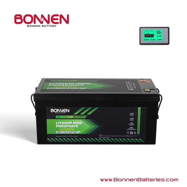 12V 200Ah lithium Ion battery, LiFePO4 Deep Cycle Battery