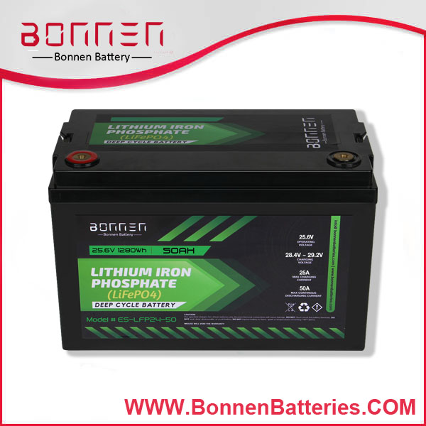 24V lithium ion battery pack 50AH, 24V battery rechargeable