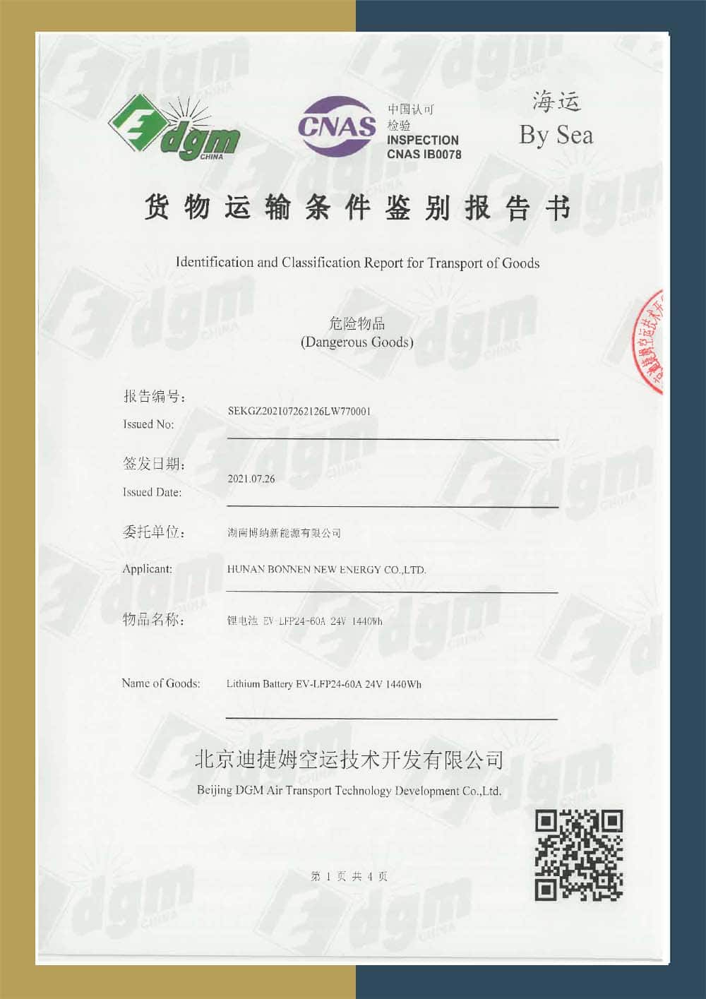Identification and Classification Report
