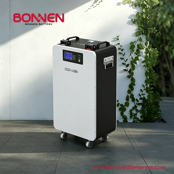 48V 200Ah Lithium Battery, 10kWh Home Battery Backup, Floor-standing Mobile Energy Storage with Built-in Wheels