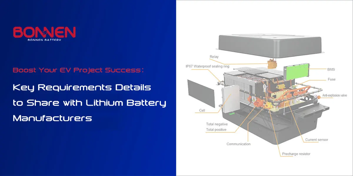 Boost Your EV Project Success: Key Requirements Details to Share with Lithium Battery Manufacturers