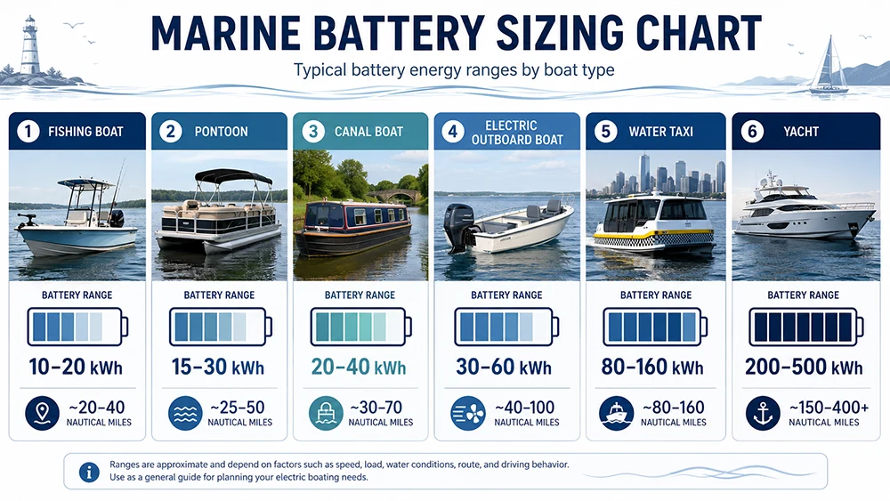 Battery Capacity Examples by Boat Type