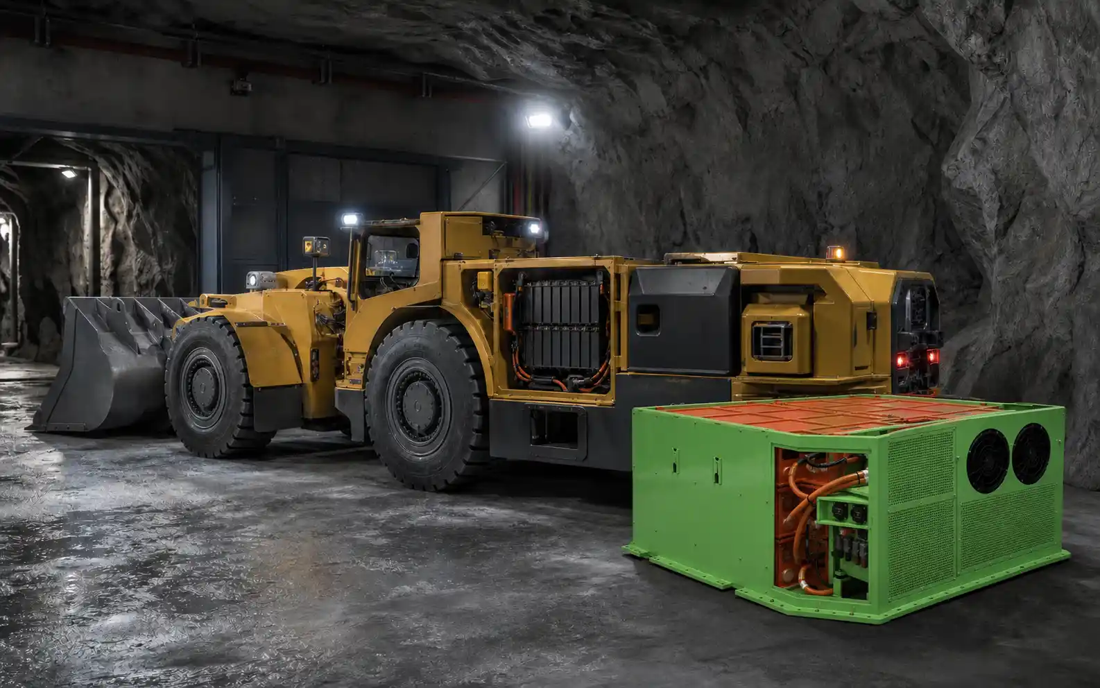 Mining equipment lithium battery for underground loaders