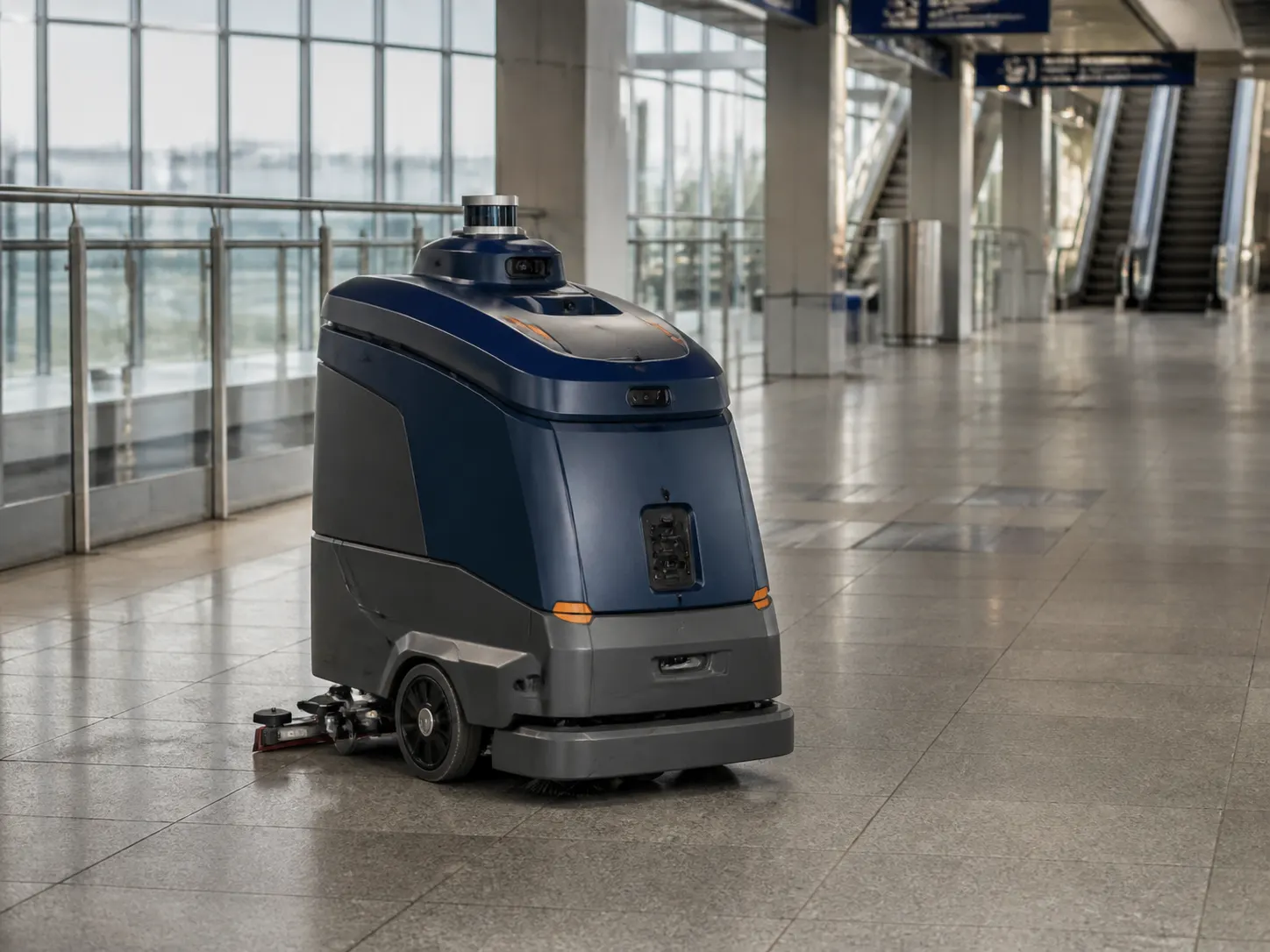 Compact lithium battery for an autonomous cleaning and service robot