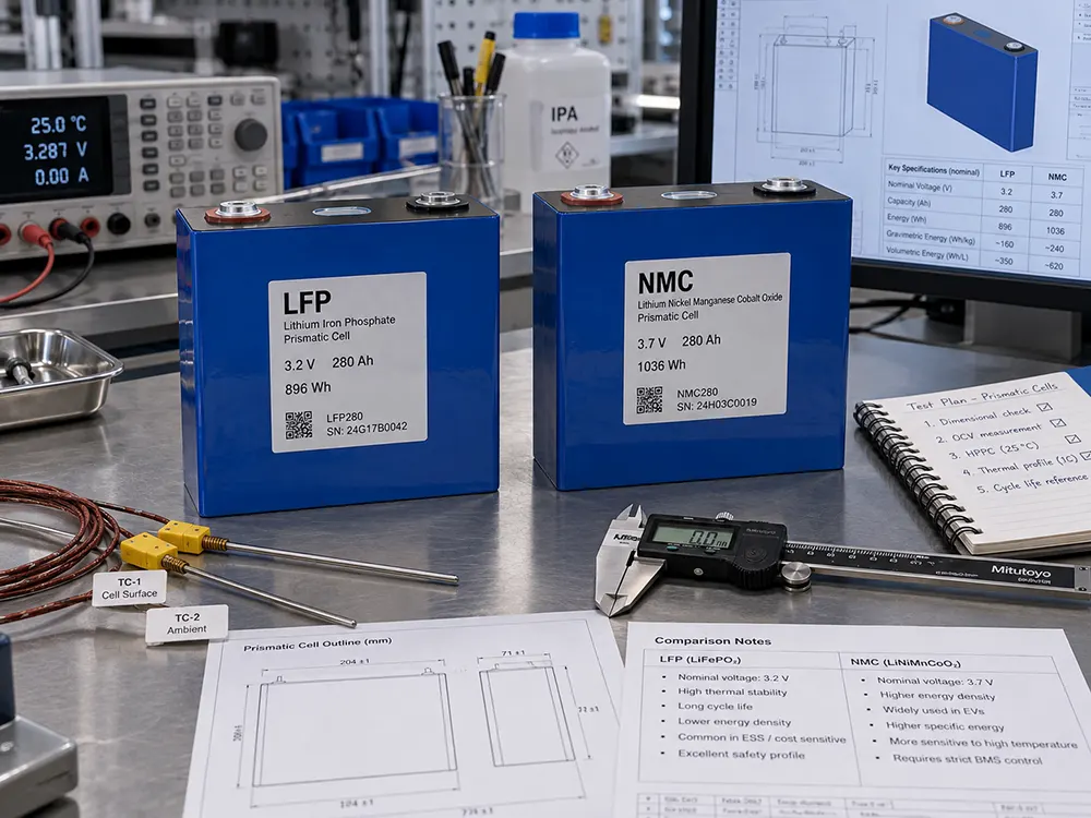 LFP cells and NMC battery cells