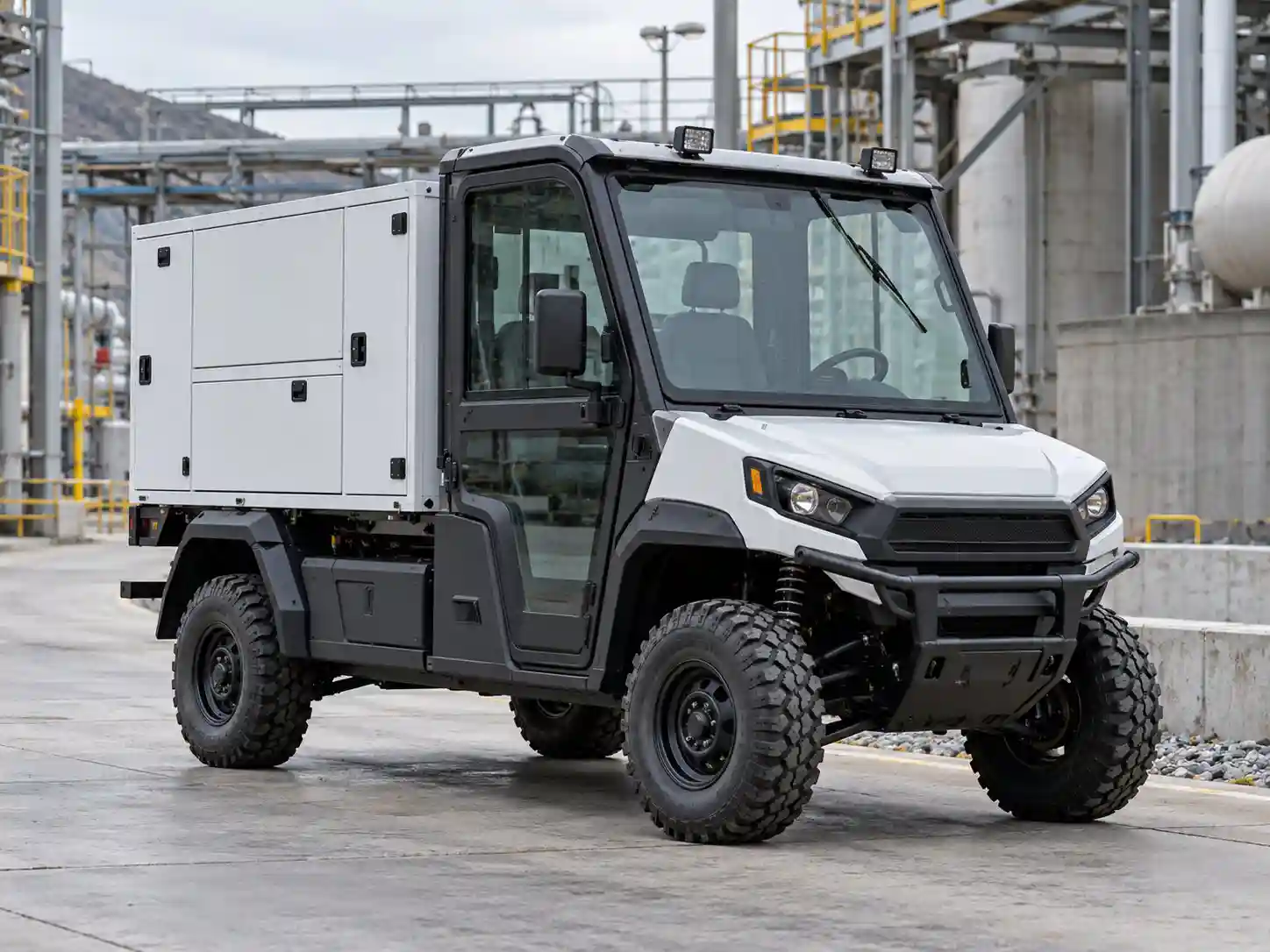 Special-purpose electric utility carrier at an industrial site